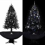 vidaXL Kerstboom sneeuwend met paraplubasis 190 cm PVC zwart, Verzenden, Nieuw
