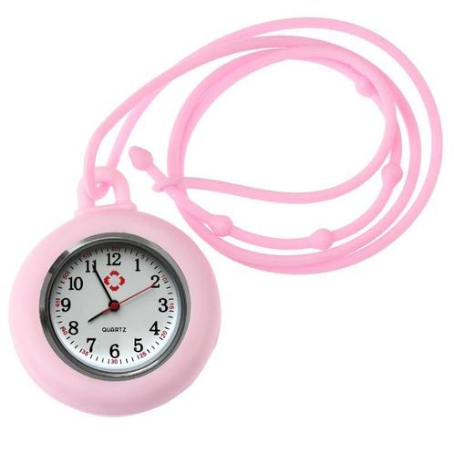 Fako® - Verpleegstershorloge - Ketting - 60cm - Roze, Bijoux, Sacs & Beauté, Montres | Femmes, Envoi