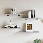 vidaXL Wandschappen 4 st 60x30x1,5 cm bewerkt hout grijs, Huis en Inrichting, Woonaccessoires | Wandplanken en Boekenplanken, Verzenden