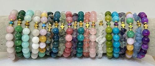 Lot de 20 Bracelets Religieux, en Pierres Naturelles, avec, Antiek en Kunst, Antiek | Boeken en Manuscripten