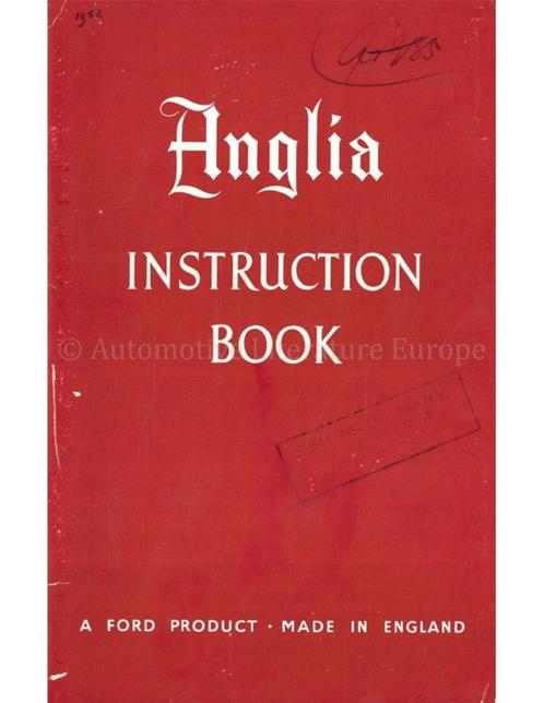 1952 FORD ANGLIA INSTRUCTIEBOEKJE ENGELS, Auto diversen, Handleidingen en Instructieboekjes