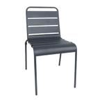 Stalen stoelen grijs | 4 stuks | Zithoogte 45cm |Bolero, Verzenden