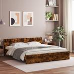 vidaXL Bedframe met hoofdeinde gerookt eikenkleurig 160x200, Huis en Inrichting, Slaapkamer | Bedden, Verzenden, Nieuw