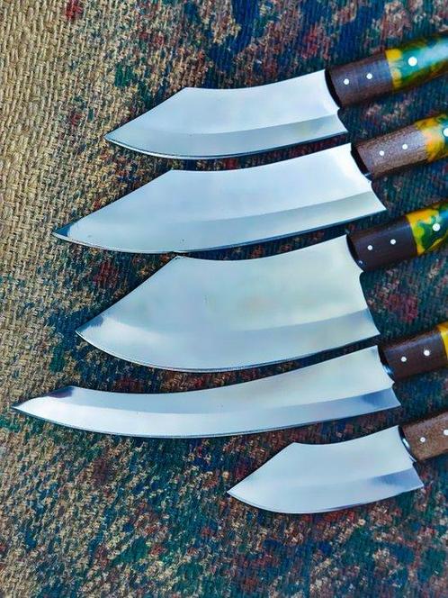 Couteau de cuisine - Chefs knife - Résine, bois et acier de, Antiek en Kunst, Antiek | Keukengerei