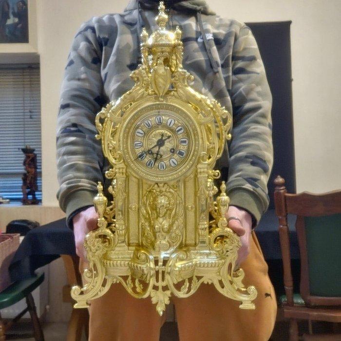 Tafelklok Lodewijk XVI-stijl - Verguld brons - 1850-1900 -, Antiek en Kunst, Antiek | Klokken