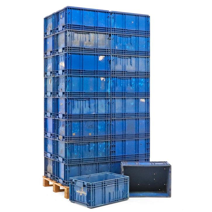 Gebruikte Euronorm stapelbakken alle wanden gesloten, Doe-het-zelf en Bouw, Kratten en Dozen, Gebruikt, Ophalen of Verzenden