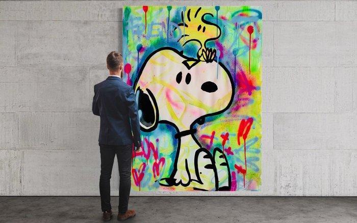 MAxIMO - SNOOPY LUV WOOD, Antiek en Kunst, Kunst | Schilderijen | Modern