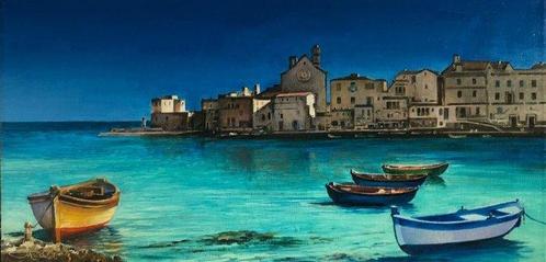Mirko Morelli (1953) - Porto Giovinazzo Puglia, Antiek en Kunst, Kunst | Schilderijen | Modern