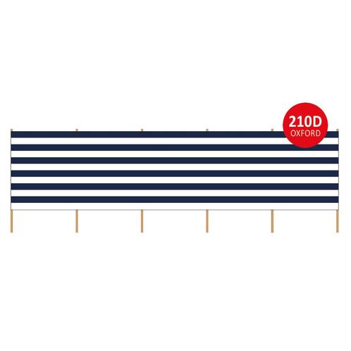 Strand windscherm 6 meter blauw wit, Jardin & Terrasse, Palissades, Envoi