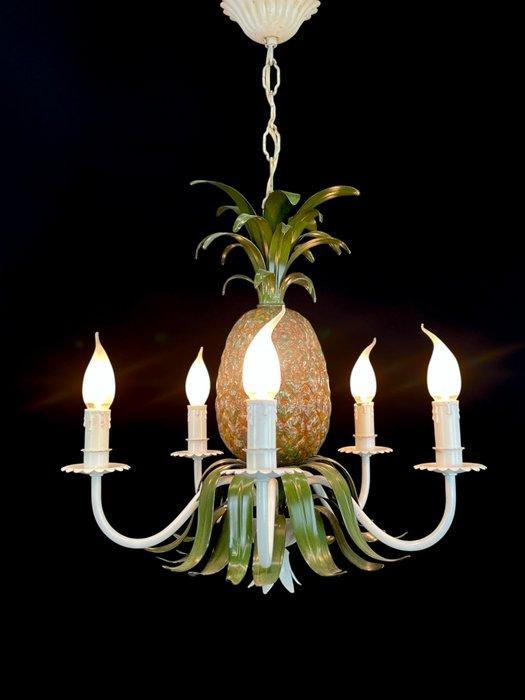 Lustre - Ananas en tôle français - en excellent état - Métal, Huis en Inrichting, Overige Huis en Inrichting