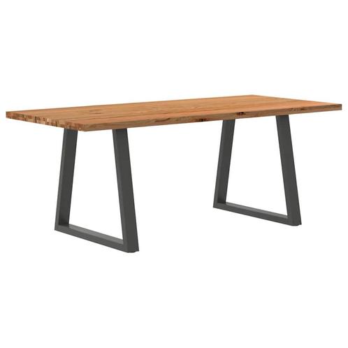 vidaXL Eettafel rechthoekig 200x90x74 cm massief eikenhout, Huis en Inrichting, Tafels | Eettafels, Nieuw, Verzenden