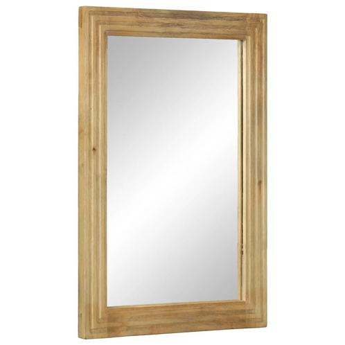 vidaXL Badkamerspiegel 50x70x2,5 cm massief mangohout bruin, Huis en Inrichting, Badkamer | Badkamermeubels, Nieuw, Verzenden