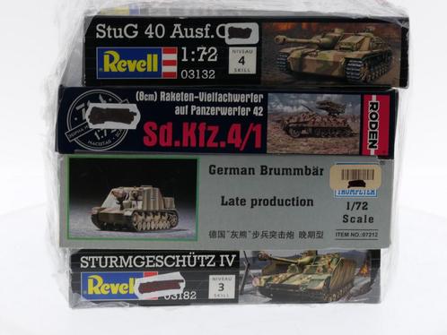 Schaal 1:72 Set van 4 bouwpakketten thema Duitse pantser..., Hobby en Vrije tijd, Modelbouw | Overige, Gebruikt, Ophalen of Verzenden