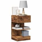 vidaXL Nachtkastje 40x35x65 cm bewerkt hout oud houtkleurig, Huis en Inrichting, Slaapkamer | Nachtkastjes, Verzenden, Nieuw