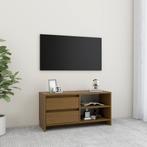 vidaXL Tv-meubel 80x31x39 cm massief grenenhout honingbruin, Huis en Inrichting, Verzenden, Nieuw