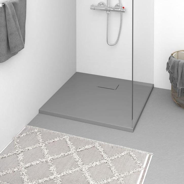 vidaXL Douchebak 90x90 cm SMC grijs, Doe-het-zelf en Bouw, Sanitair, Nieuw, Verzenden
