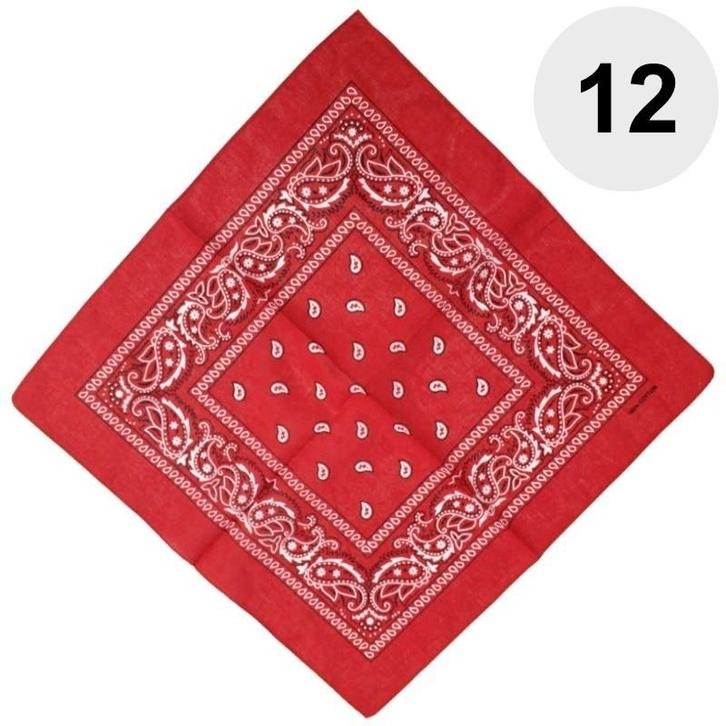 Fako Fashion - Boerenzakdoek Rood - Bandana Rood - Zakdoek, Kleding | Heren, Mutsen, Sjaals en Handschoenen, Verzenden