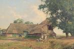 Jan Holtrop (1917-1995 ) - Boerderij bij Havelte Drenthe, Antiek en Kunst, Kunst | Schilderijen | Klassiek