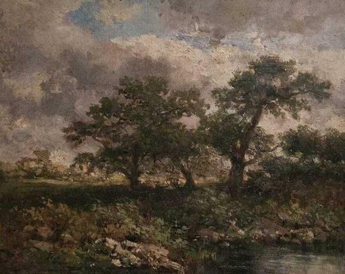 Escuela de Barbizon (XIX) - Le bosc verd - NO RESERVE, Antiek en Kunst, Kunst | Schilderijen | Klassiek