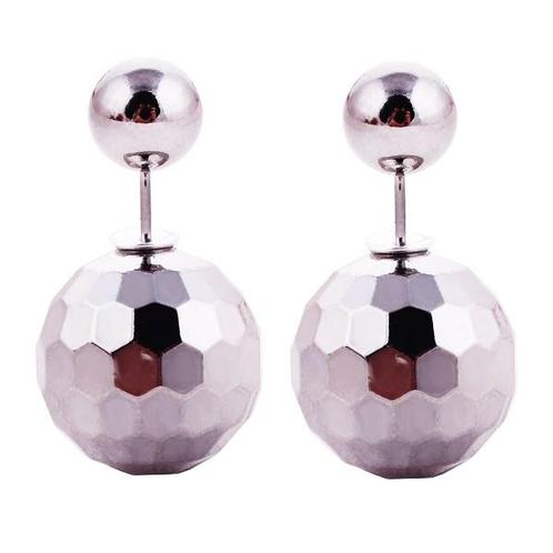 Fako Bijoux® - Oorbellen - Double Acrylic Dots -, Handtassen en Accessoires, Oorbellen, Verzenden