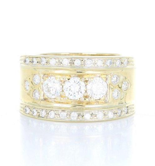 Ring - 18 karaat Geel goud -  1.60ct. tw. Diamant, Handtassen en Accessoires, Ringen