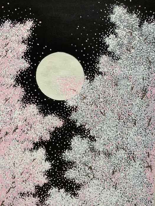 Oboro  (Hazy) - Cherry blossom an full moon - Teruhide, Antiquités & Art, Antiquités | Autres Antiquités