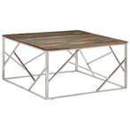 vidaXL Salontafel roestvrij staal en massief gerecycled hout, Huis en Inrichting, Tafels | Salontafels, Verzenden, Nieuw