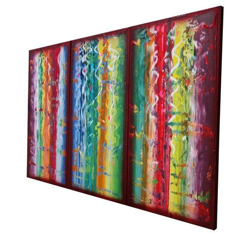 Ksavera - Abstract painting A1227 - impasto triptych - XXL, Antiek en Kunst, Curiosa en Brocante