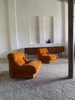 Fauteuil (2) - Fluweel, Hout - Modulaire fauteuil, Antiek en Kunst