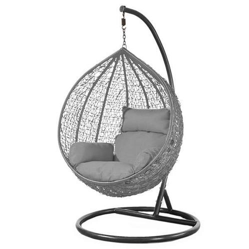 Hangstoel - ei stoel - grijs met zwarte standaard - tot 1..., Huis en Inrichting, Stoelen, Nieuw, Ophalen of Verzenden