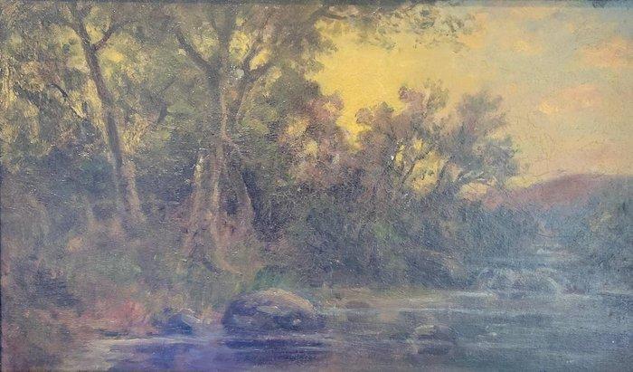 Hiram Reynolds Bloomer (1845-1911) - Olema Creek, Antiquités & Art, Art | Peinture | Classique