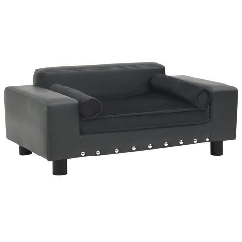 vidaXL Hondenbank 81x43x31 cm pluche en kunstleer, Dieren en Toebehoren, Honden-accessoires, Nieuw, Verzenden
