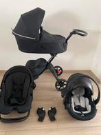 Stokke Xplory X Rich Black 4-in-1+isofix  Complete Set, Kinderen en Baby's, Ophalen, Zo goed als nieuw, Kinderwagen, Verstelbare duwstang