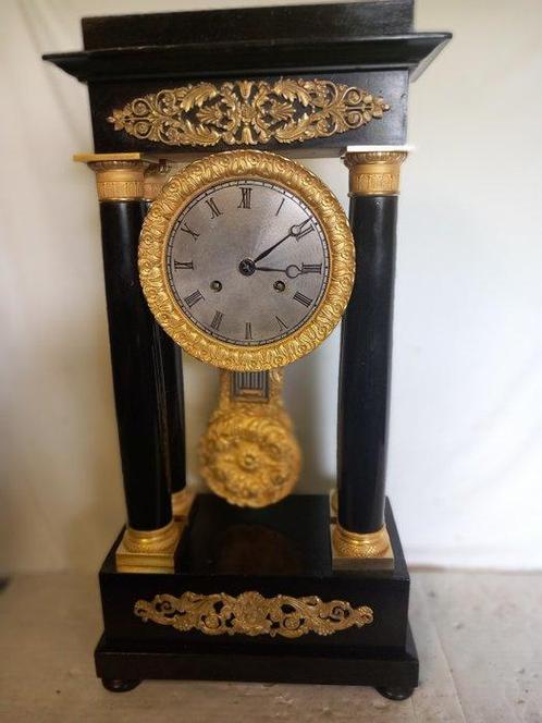 Pendule portique Style Empire Bois, Bronze - 1850-1900, Antiek en Kunst, Antiek | Klokken