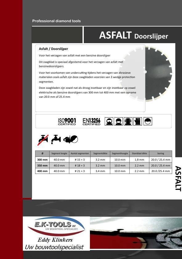 Asfalt - Benzinedoorslijper., Doe-het-zelf en Bouw, Gereedschap | Slijpmachines, Nieuw, Verzenden