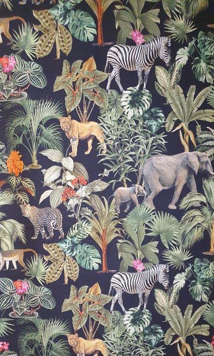 Geen minimumprijs! Boheemse stof met exotische dieren -, Antiek en Kunst, Kunst | Designobjecten