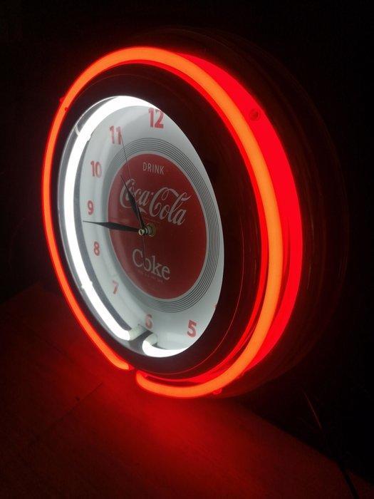 Vintage horloge COCA-COLA - Coca cola - Neonlichtbord -, Antiek en Kunst, Antiek | Wandborden en Tegels