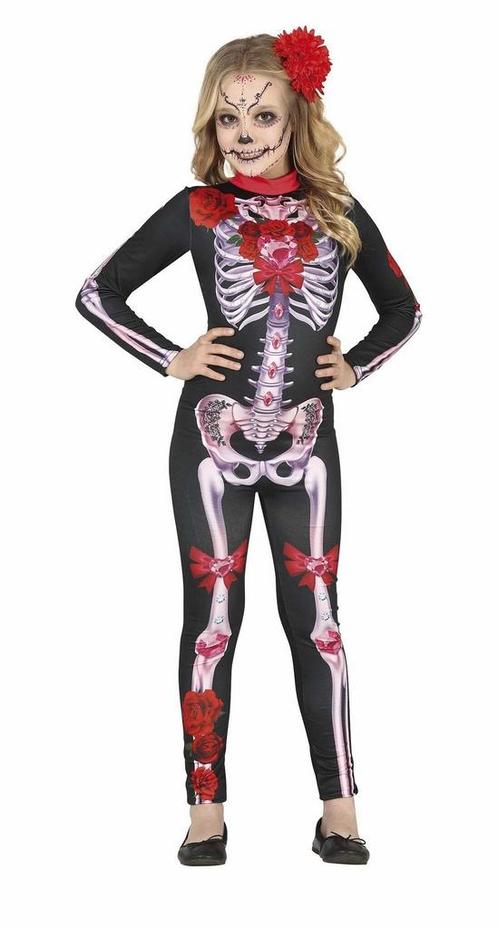 Dia De Los Muertos Halloween Kostuum Meisje, Hobby en Vrije tijd, Feestartikelen, Nieuw, Verzenden