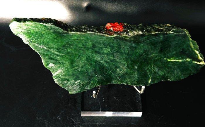 Natuurlijke nefrietjade snede – Authentieke diepgroene, Verzamelen, Mineralen en Fossielen