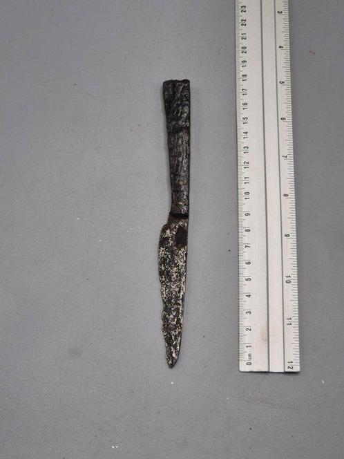 Hout, IJzer Bestekset - 17.5 cm - Een reis of bestekmes, Antiek en Kunst, Antiek | Overige Antiek