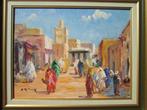 Bruno Retaux (1947) - Rue à Marrakech, Maroc, Antiek en Kunst
