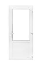 PVC Kunststof Deur wit 2/3,  1/2 glas b98xh204 b98x h215, 80 tot 100 cm, 215 cm of meer, Nieuw, Ophalen of Verzenden