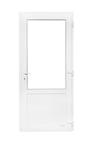 PVC Kunststof Deur wit 2/3,  1/2 glas b98xh204 b98x h215
