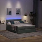 vidaXL Ottoman bed met matras en LEDs 140x190 cm stof, Huis en Inrichting, Slaapkamer | Bedden, Verzenden, Nieuw