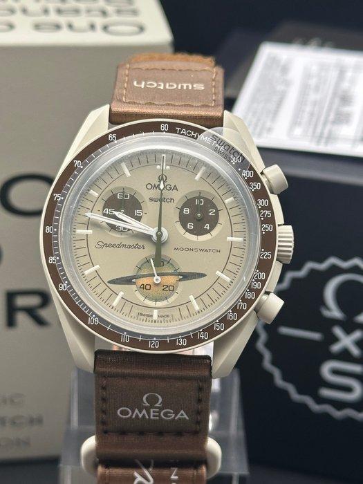 Omega x Swatch - MoonSwatch - Mission to Saturn - Zonder, Handtassen en Accessoires, Horloges | Heren