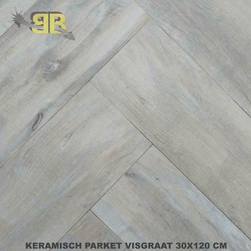 Keramisch parket visgraat 30x120 cm nu 19,98 pm2!, Bricolage & Construction, Planches & Dalles, Enlèvement ou Envoi