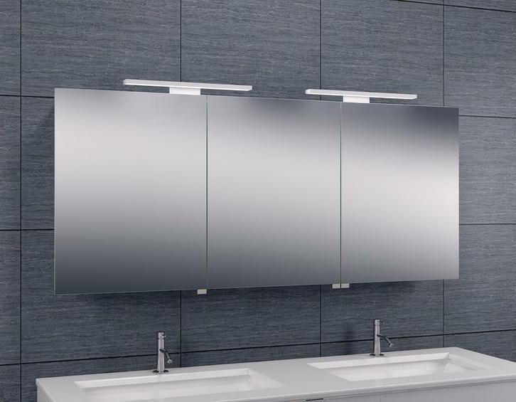 Sanifun Duo-Led spiegelkast Virgilio 1400 x 600, Huis en Inrichting, Badkamer | Badkamermeubels