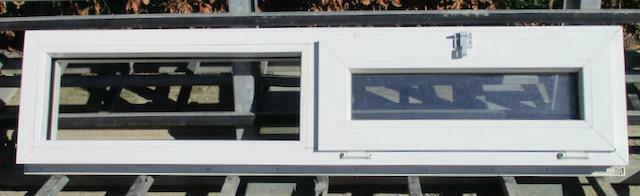 pvc raam , chassis , venster 165 x 40  wit, Doe-het-zelf en Bouw, Raamkozijnen en Schuifdeuren, Inclusief glas, Nieuw, Kunststof