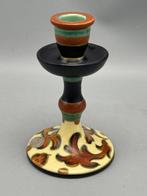 Art Nouveau kandelaar meerkleurig plateel – Gouda -, Antiek en Kunst