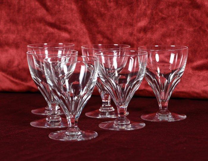 Mooi lot van 6 kristallen Val Saint Lambert glazen, model, Antiek en Kunst, Antiek | Meubels | Tafels